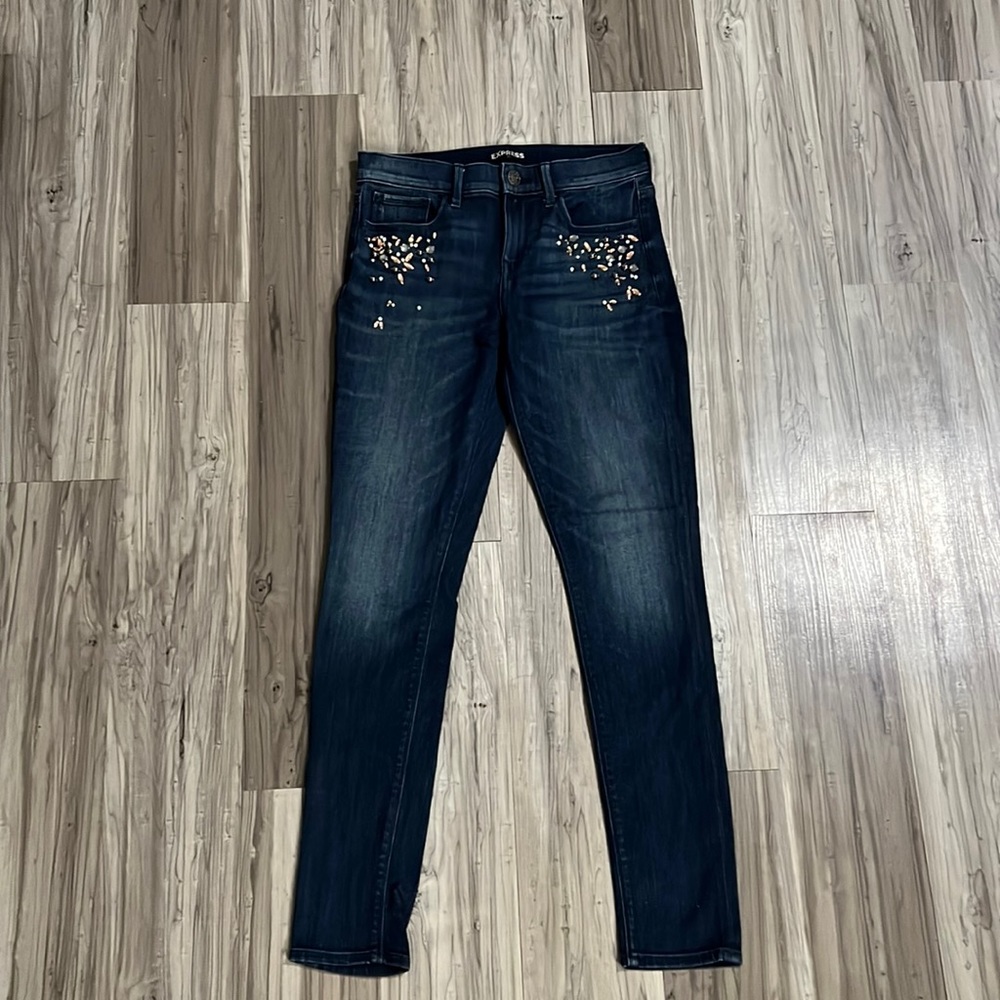 Express Rhinestone Jean Leggings